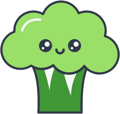Happy broccoli drawing
